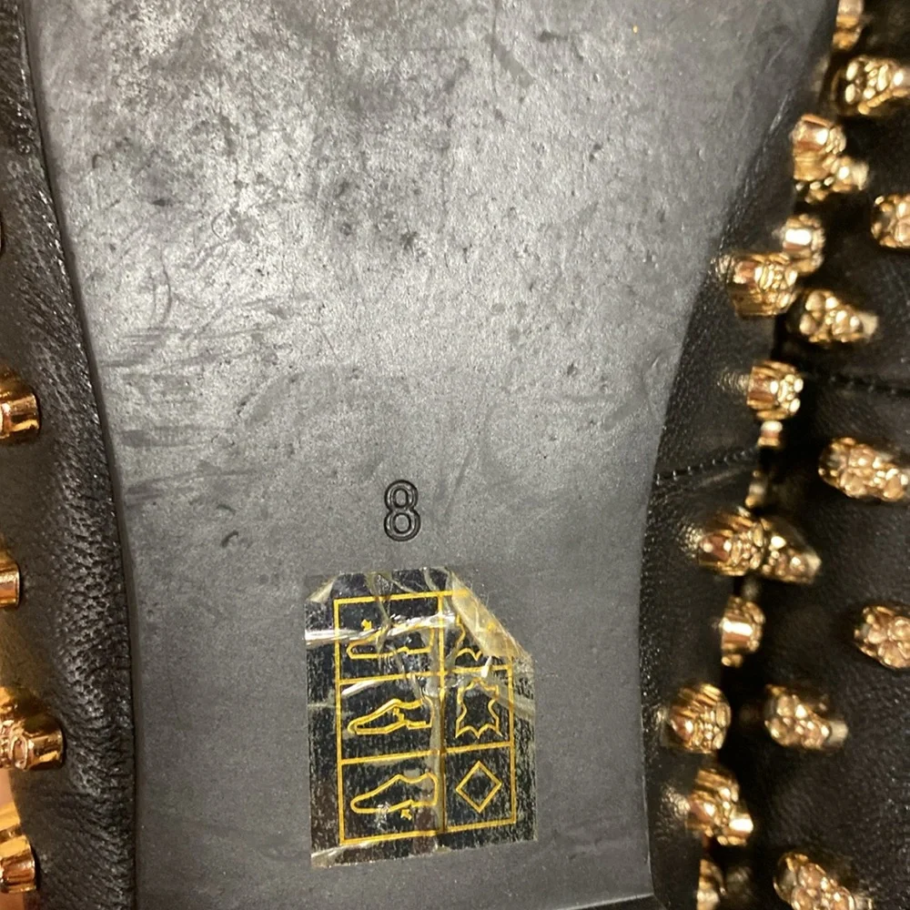 Jeffrey Campbell Black Studded Leather Flats - Picture 11 of 12